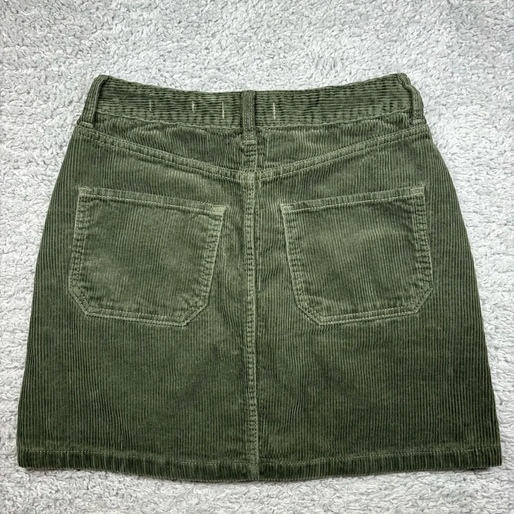 Hollister Skirt Womens 5 Corduroy Mini Ultra High Rise Sage Green Classic Party